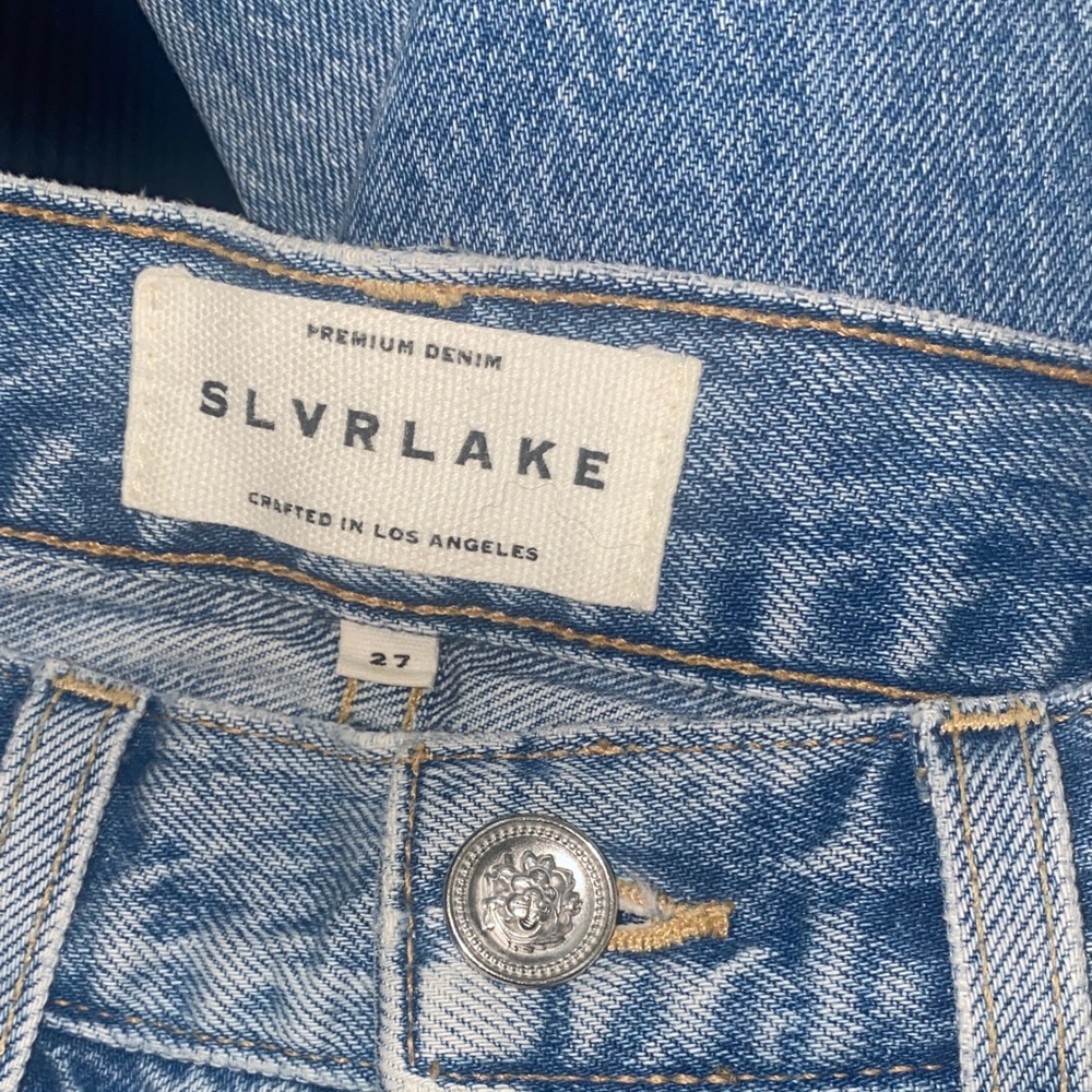 🎱Slvrlake Women's Virginia Distressed High-Rise Slim-Leg Jeans! - Picture 4 of 16